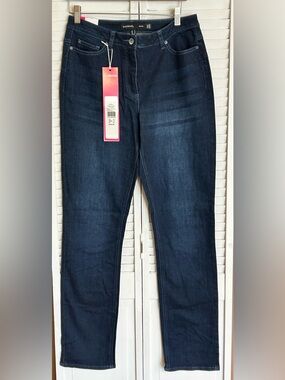 Long Tall Sally Shaper Straight Cut dark blue jeans NWT Womens Size 8 09AB014
